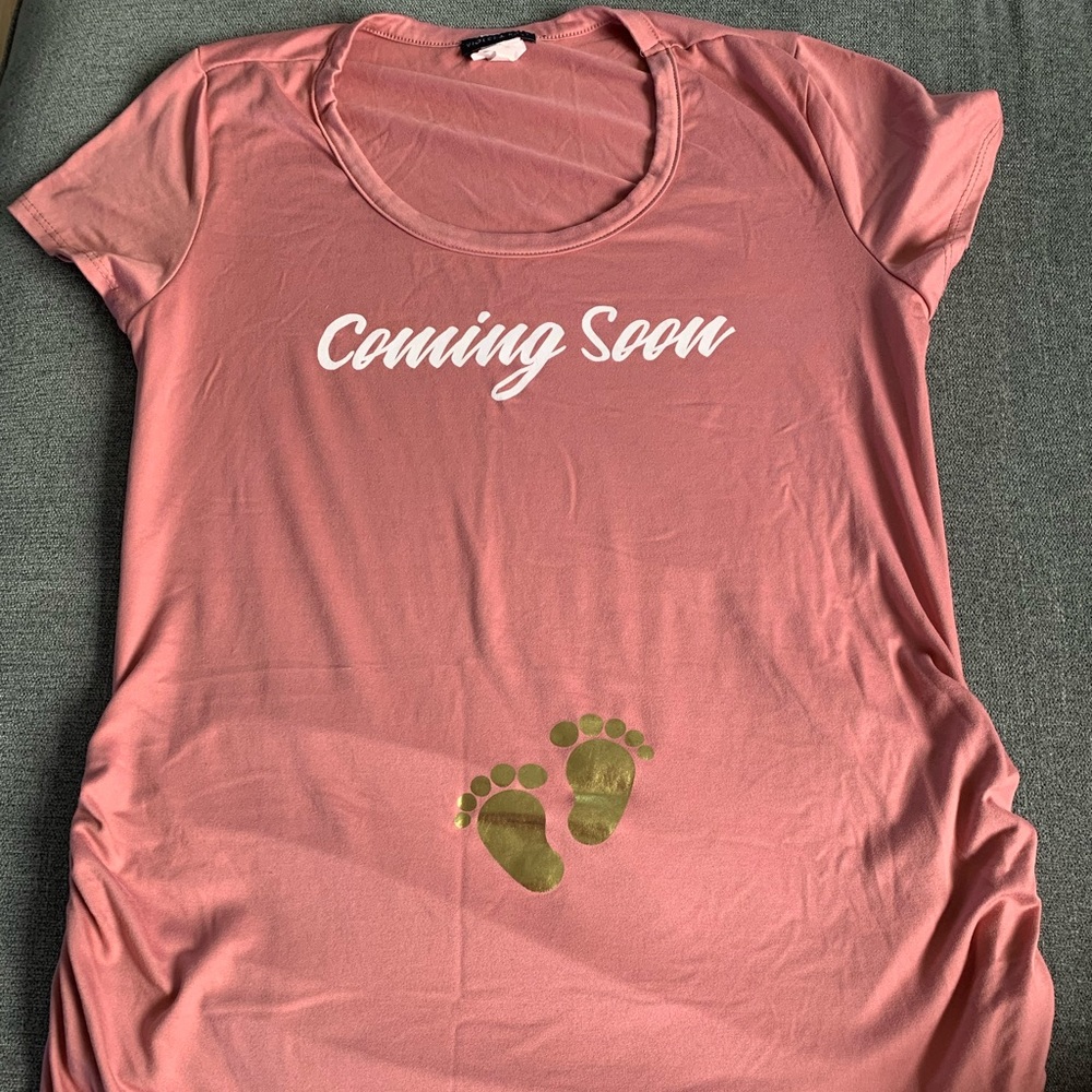 Coming soon maternity shirt